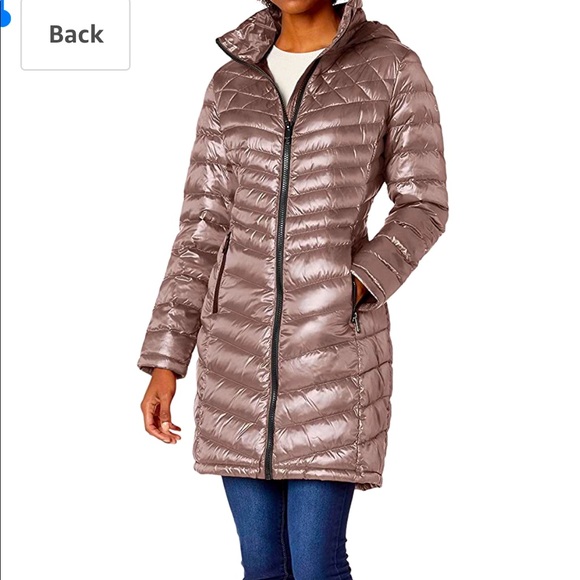 NEW Calvin Klein Down Puffer Long Jacket XS - Picture 3 of 6